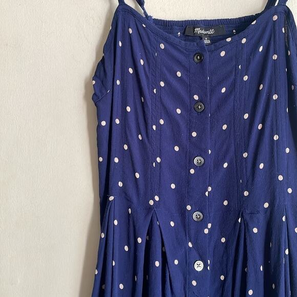 Madewell Ruffle-Strap Button-Front Dress in Polka Dot - Picture 8 of 16